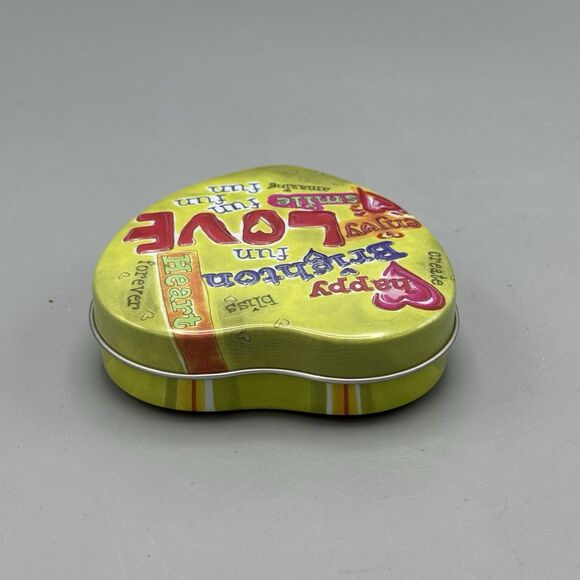 Brighton Heart Shaped Tin Trinket Jewelry Box Empty Love Romance 4.75" - Picture 7 of 8